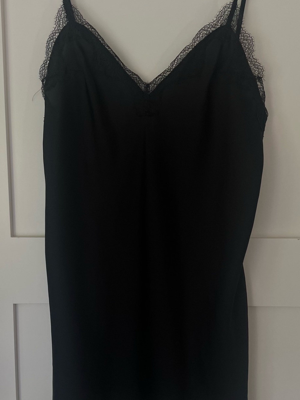VICTORIA’S SECRET | Black Satin Lace Slip Dress Mini Chemise S - Picture 3 of 12